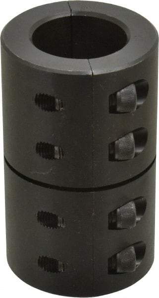 Climax Metal Products - 1-1/4" Inside x 2-1/16" Outside Diam, Two Piece Rigid Coupling without Keyway - 3-1/4" Long - Eagle Tool & Supply