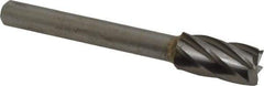 M.A. Ford - 3/8" Cut Diam, 1/4" Shank Diam, Cylinder with End Cut Head Single Cut Burr - Carbide, End Cut End, 3/4" LOC, 2-3/4" OAL - Eagle Tool & Supply