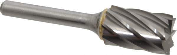 M.A. Ford - 5/8" Cut Diam, 1/4" Shank Diam, Cylinder with End Cut Head Single Cut Burr - Carbide, End Cut End, 1" LOC, 3" OAL - Eagle Tool & Supply