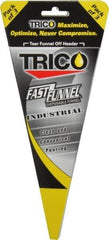 Trico - 32 oz Capacity Heavy-Grade Paper Funnel - 3/4" Tip OD, Yellow, Black, Red & White - Eagle Tool & Supply