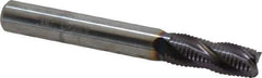 Guhring - 5/16" Diam, Fine Pitch, 3/4" LOC, 4 Flute Solid Carbide Roughing Square End Mill - FIREX Finish, 2-1/2" OAL, 5/16" Shank Diam, Single End, Centercutting - Eagle Tool & Supply