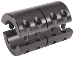 Climax Metal Products - 10mm Inside x 29mm Outside Diam, Metric Two-Piece Clamping Rigid Coupling - 45mm Long - Eagle Tool & Supply