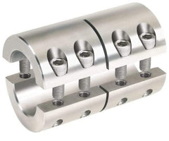 Climax Metal Products - 12mm Inside x 29mm Outside Diam, Metric Two-Piece Clamping Rigid Coupling - 45mm Long - Eagle Tool & Supply