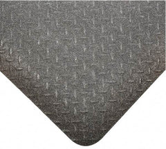 Wearwell - 10' Long x 3' Wide, Dry Environment, Anti-Fatigue Matting - Black, Vinyl with Nitrile Blend Base, Beveled on 4 Sides - Eagle Tool & Supply