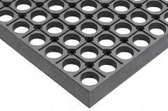 Wearwell - 10' Long x 3' Wide, Dry/Wet Environment, Anti-Fatigue Matting - Gray, CFR Rubber with Rubber Base, Beveled on 4 Sides - Eagle Tool & Supply