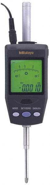 Mitutoyo - 0 to 60.9mm Range, 0.0005" Graduation, Electronic Drop Indicator - Accurate to 0.0025mm, Metric System, LCD Display - Eagle Tool & Supply