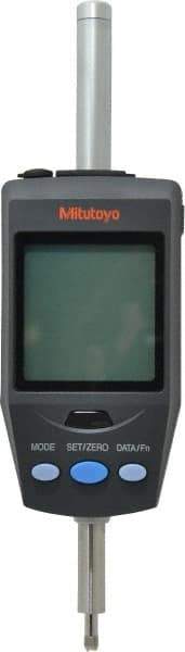 Mitutoyo - 0 to 30.4mm Range, 0.00002, 0.00005, 0.0001, 0.0002 & 0.0005" Graduation, Electronic Drop Indicator - Accurate to 0.0015mm, English & Metric System, LCD Display - Eagle Tool & Supply