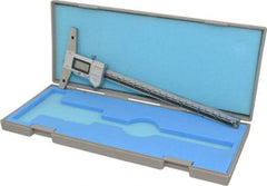 Mitutoyo - 0" to 8" Stainless Steel Electronic Depth Gage - 0.02mm Accuracy, 0.01mm Resolution, 100mm Base Length - Eagle Tool & Supply