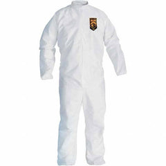 KleenGuard - Size 4XL SMS General Purpose Coveralls - White, Zipper Closure, Open Cuffs, Open Ankles, Seamless - Eagle Tool & Supply