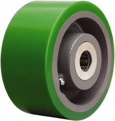 Hamilton - 6 Inch Diameter x 3 Inch Wide, Polyurethane on Cast Iron Caster Wheel - 2,200 Lb. Capacity, 3-1/4 Inch Hub Length, 1 Inch Axle Diameter, Straight Roller Bearing - Eagle Tool & Supply