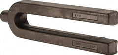 Gibraltar - 2-3/4" Wide x 1-1/4" High, Forged Steel, U Shaped Strap Clamp - 15/16" Stud, 9" Travel, 10" OAL, 9" Slot Length, 15/16" Slot Width - Eagle Tool & Supply