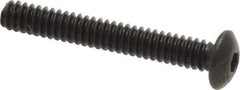 Value Collection - #6-32 UNC Hex Socket Drive, Button Screw - Alloy Steel, Black Oxide Finish, Fully Threaded, 1" Length Under Head - Eagle Tool & Supply