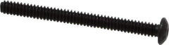 Value Collection - #6-32 UNC Hex Socket Drive, Button Screw - Alloy Steel, Black Oxide Finish, Fully Threaded, 1-1/2" Length Under Head - Eagle Tool & Supply
