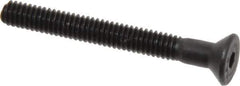 Value Collection - #8-32 UNC Hex Socket Drive, 82° Flat Screw - Alloy Steel, Black Oxide Finish, Partially Threaded, 1-1/2" OAL - Eagle Tool & Supply