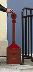 Justrite - 5 Gal Metal Cigarette & Cigar Receptacle - 34" High - Eagle Tool & Supply