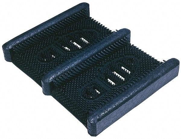 Wearwell - 15-1/4 Inch Long x 12-3/8 Inch Wide, Boot Scrape Surface, Entrance Matting - 1 Inch Thick, Outdoor, Black, Series 229 - Eagle Tool & Supply