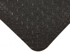 Wearwell - 3' Long x 2' Wide, Dry Environment, Anti-Fatigue Matting - Black, Vinyl with Nitrile Blend Base, Beveled on 4 Sides - Eagle Tool & Supply