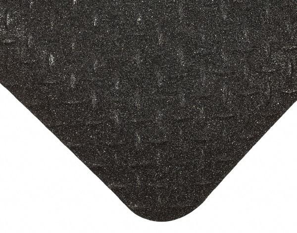 Wearwell - 5' Long x 3' Wide, Dry Environment, Anti-Fatigue Matting - Black, Vinyl with Nitrile Blend Base, Beveled on 4 Sides - Eagle Tool & Supply
