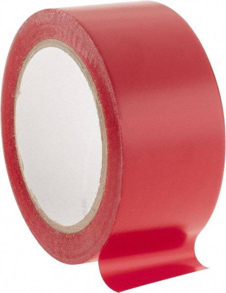 NMC - Red Solid Color Vinyl Tape - 2" Wide x 108' Long x 0.002" Thick, General Traffic - Eagle Tool & Supply