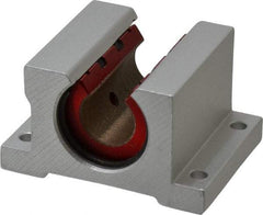 Pacific Bearing - 1/2" ID, 2" OAW x 1.688" OAL x 1-5/8" OAH Open Pillow Block - 975 Lb Static Cap, 1.688" Btw Mnt Hole Ctrs, 0.687" Base-to-Ctr Ht, Aluminum - Eagle Tool & Supply