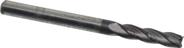 Niagara Cutter - 1/8", 1/2" LOC, 1/8" Shank Diam, 1-1/2" OAL, 4 Flute, Solid Carbide Square End Mill - Single End, Diamond Finish, Spiral Flute, 30° Helix, Right Hand Cut, Right Hand Flute, Series DIA430 - Eagle Tool & Supply