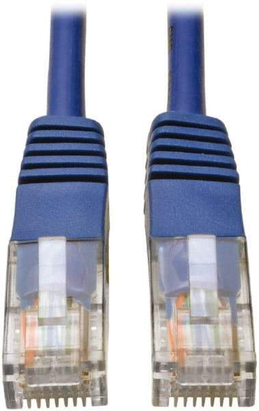 Tripp-Lite - Cat5e, 24 AWG, 8 Wires, 350 MHz, Unshielded Network & Ethernet Cable - Blue, PVC, 7' OAL - Eagle Tool & Supply