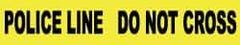 NMC - 1,000' Long x 3" Wide Roll, Polyethylene, Yellow Barricade Tape - Message: Police Line - Do Not Cross - Eagle Tool & Supply