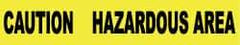 NMC - 1,000' Long x 3" Wide Roll, Polyethylene, Yellow Barricade Tape - Message: Caution - Hazardous Area - Eagle Tool & Supply