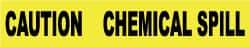 NMC - 1,000' Long x 3" Wide Roll, Polyethylene, Yellow Barricade Tape - Message: Caution - Chemical Spill - Eagle Tool & Supply