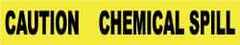 NMC - 1,000' Long x 3" Wide Roll, Polyethylene, Yellow Barricade Tape - Message: Caution - Chemical Spill - Eagle Tool & Supply