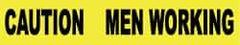 NMC - 1,000' Long x 3" Wide Roll, Polyethylene, Yellow Barricade Tape - Message: Caution - Men Working - Eagle Tool & Supply