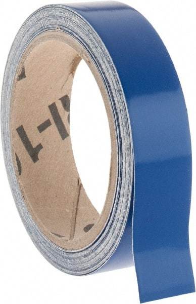 NMC - Blue Solid Color Vinyl Tape - 1" Wide x 30' Long x 0.002" Thick, General Traffic - Eagle Tool & Supply