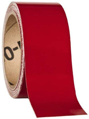 NMC - Red Solid Color Vinyl Tape - 2" Wide x 30' Long x 0.002" Thick, General Traffic - Eagle Tool & Supply
