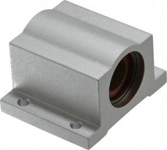 Pacific Bearing - 1/2" ID, 2" OAW x 1.688" OAL x 1-5/8" OAH Pillow Block - 975 Lb Static Cap, 1.688" Btw Mnt Hole Ctrs, 0.687" Base-to-Ctr Ht, Aluminum - Eagle Tool & Supply