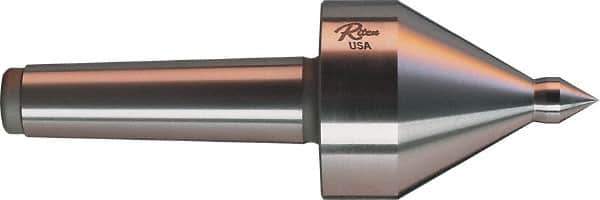 Riten - MT5 Taper Shank, 3-1/2" Head Diam 1,165 Lb Capacity Live Center - 3,500 Max RPM, 4-5/8" Head Length, 3/4" Point Diam, 1-1/8" Point Len, 1,165 Lb Max Workpc, 4-5/8" OAL, Pipe Nose Point - Eagle Tool & Supply