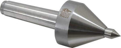 Riten - MT3 Taper Shank, 2-1/4" Head Diam 330 Lb Capacity Live Center - 5,000 Max RPM, 3-3/16" Head Length, 1/2" Point Diam, 3/4" Point Len, 330 Lb Max Workpc, 3-3/16" OAL, Pipe Nose Point - Eagle Tool & Supply