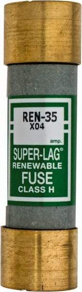 Cooper Bussmann - 250 VAC, 35 Amp, Time Delay Renewable Fuse - Fuse Holder Mount, 76.2mm OAL, 10 (RMS) kA Rating, 20.6mm Diam - Eagle Tool & Supply