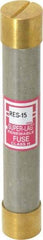 Cooper Bussmann - 600 VAC, 15 Amp, Time Delay Renewable Fuse - Fuse Holder Mount, 127mm OAL, 10 (RMS) kA Rating, 13/16" Diam - Eagle Tool & Supply