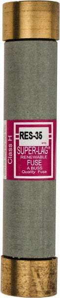 Cooper Bussmann - 600 VAC, 35 Amp, Time Delay Renewable Fuse - Fuse Holder Mount, 5-1/2" OAL, 10 (RMS) kA Rating, 1-1/16" Diam - Eagle Tool & Supply