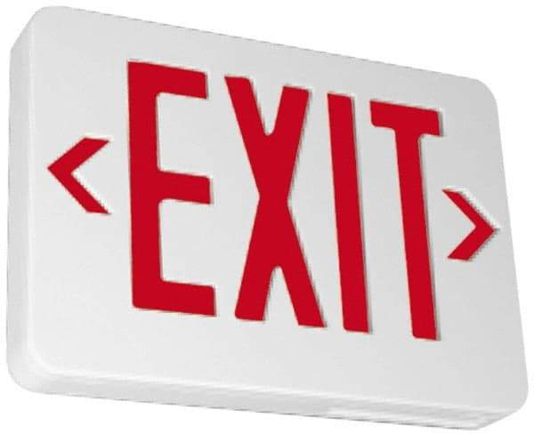 NMC - White, LED, Illuminated Exit Sign - Eagle Tool & Supply