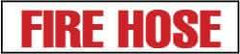 NMC - Fire Hose, Plastic Fire Sign - 12" Wide x 4" High - Eagle Tool & Supply