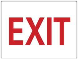 NMC - Exit, Aluminum Exit Sign - 14" Wide x 10" High - Eagle Tool & Supply