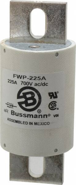 Cooper Bussmann - 700 VAC/VDC, 225 Amp, Fast-Acting Semiconductor/High Speed Fuse - Stud Mount Mount, 5-3/32" OAL, 200 (RMS), 50 at DC kA Rating, 2" Diam - Eagle Tool & Supply