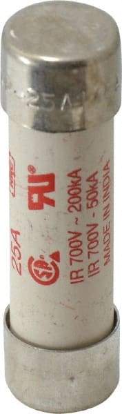 Cooper Bussmann - 690 VAC (IEC), 700 VAC (UL), 800 VDC, 25 Amp, Fast-Acting Semiconductor/High Speed Fuse - 50.8mm OAL, 200 (RMS), 50 at DC kA Rating, 9/16" Diam - Eagle Tool & Supply