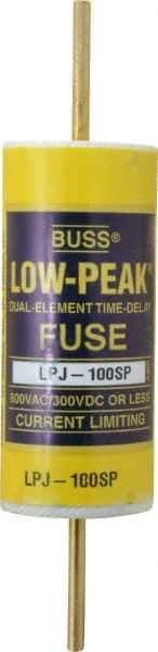 Cooper Bussmann - 300 VDC, 600 VAC, 100 Amp, Time Delay General Purpose Fuse - Bolt-on Mount, 4-5/8" OAL, 100 at DC, 300 at AC (RMS) kA Rating, 1-1/8" Diam - Eagle Tool & Supply