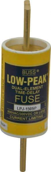 Cooper Bussmann - 300 VDC, 600 VAC, 150 Amp, Time Delay General Purpose Fuse - Bolt-on Mount, 5-3/4" OAL, 100 at DC, 300 at AC (RMS) kA Rating, 1-5/8" Diam - Eagle Tool & Supply