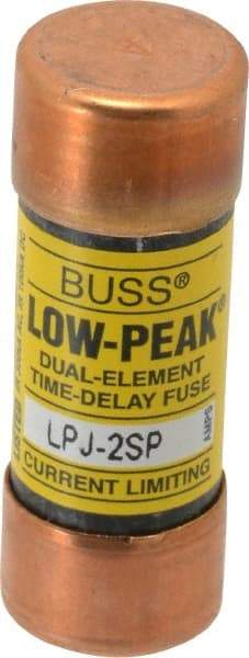 Cooper Bussmann - 300 VDC, 600 VAC, 2 Amp, Time Delay General Purpose Fuse - Fuse Holder Mount, 2-1/4" OAL, 100 at DC, 300 at AC (RMS) kA Rating, 13/16" Diam - Eagle Tool & Supply