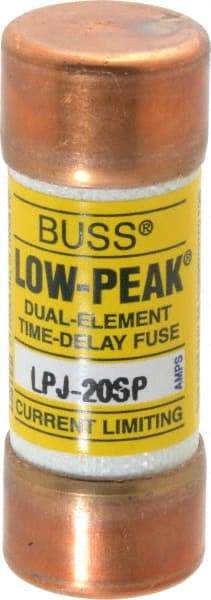 Cooper Bussmann - 300 VDC, 600 VAC, 20 Amp, Time Delay General Purpose Fuse - Fuse Holder Mount, 2-1/4" OAL, 100 at DC, 300 at AC (RMS) kA Rating, 13/16" Diam - Eagle Tool & Supply