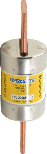 Cooper Bussmann - 300 VDC, 600 VAC, 225 Amp, Time Delay General Purpose Fuse - Bolt-on Mount, 7-1/8" OAL, 100 at DC, 300 at AC (RMS) kA Rating, 2" Diam - Eagle Tool & Supply