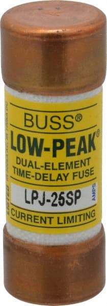 Cooper Bussmann - 300 VDC, 600 VAC, 25 Amp, Time Delay General Purpose Fuse - Fuse Holder Mount, 2-1/4" OAL, 100 at DC, 300 at AC (RMS) kA Rating, 13/16" Diam - Eagle Tool & Supply